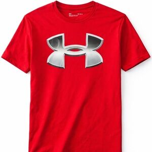 Under Armour Red Tee with Bold Logo